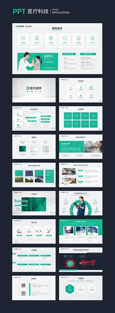 【南门网dcpsd.com】ppt 医疗健康 企业介绍 科技 简约 美学