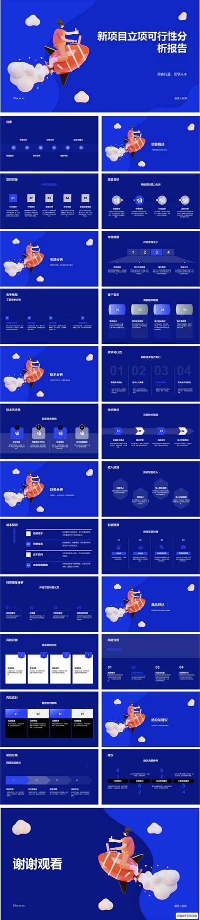【南门网dcpsd.com】PPT 新项目 立项可行性 分析报告 项目概述 市场分析 技术分析 财务分析 风险评估 结论与建议