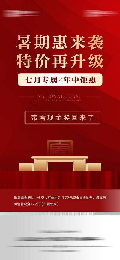 【南门网dcpsd.com】广告 海报 地产 促销 优惠 特价房 中式 红金 品质