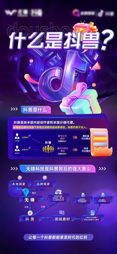 【南门网dcpsd.com】主播 短视频 抖音 介绍 简介 优势 紫色 年轻 企业