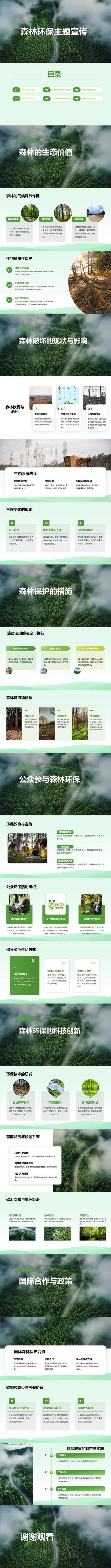 【南门网dcpsd.com】方案 策划 数据 PPT 森林 环保 主题 宣传 公益