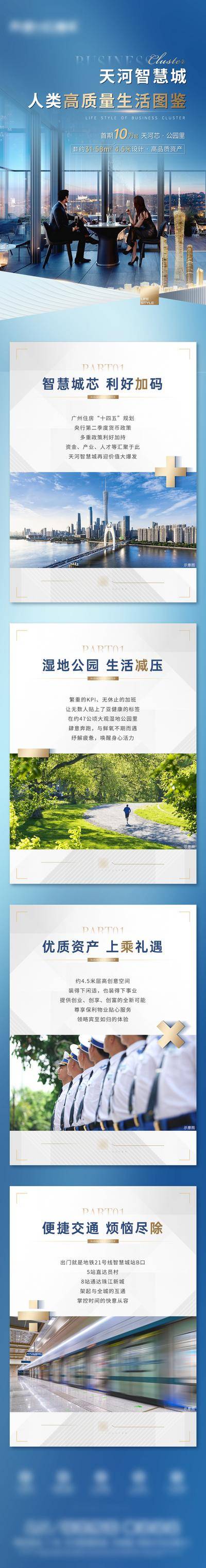 南门网 专题设计 长图 房地产 城芯 公园 交通 加减乘除 价值点