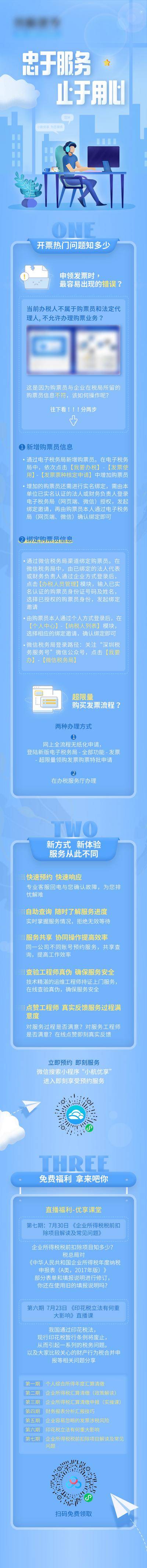 南门网 海报 长图 插画 客服 开票 服务