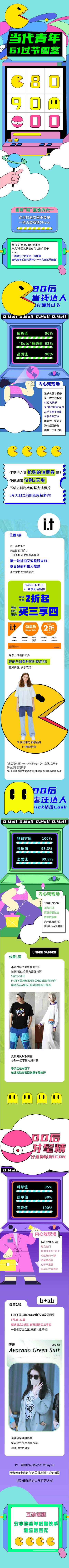 【南门网dcpsd.com】专题设计 长图 商业 商场 公历节日 儿童节 六一 青年 图鉴 孟菲斯 插画 手绘
