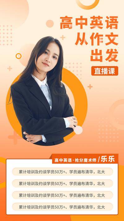 【南门网dcpsd.com】海报 教育 直播课 讲座 培训 讲师 主播 人物