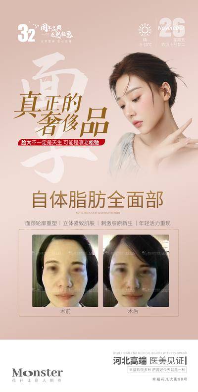 【南门网dcpsd.com】海报 医美 早安图 整外 自体脂肪填充 对比