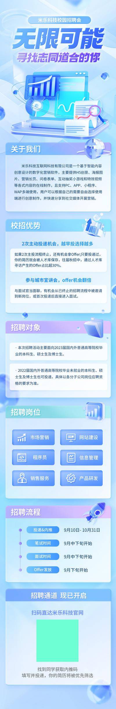 【南门网dcpsd.com】海报 长图 科技 企业 招聘 招人 校园