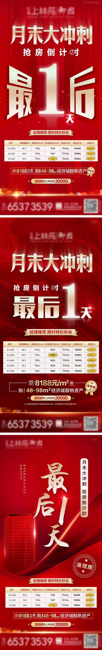 南门网 海报 房地产 月末 冲刺 红金 特价房 大字报 系列