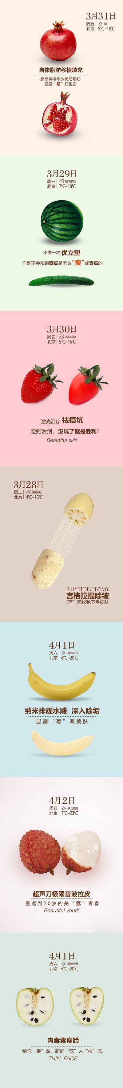 【南门网dcpsd.com】海报 医美 整形 水果 对比 祛痘  创意 系列