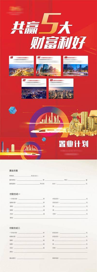 南门网 宣传单 DM单页 地产 置业计划书 共赢 投资 商圈