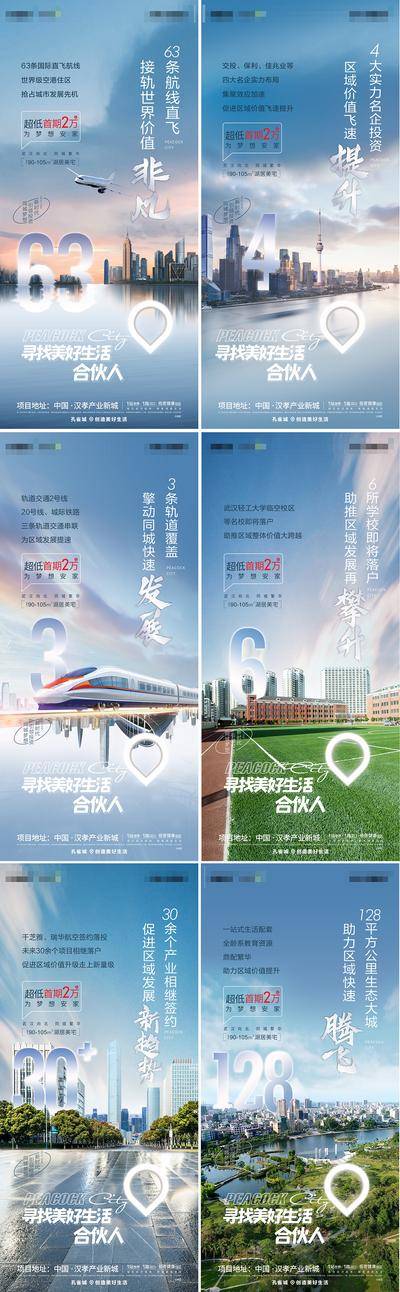 【南门网dcpsd.com】海报 地产 主画面 城市 价值点 交通 教育  