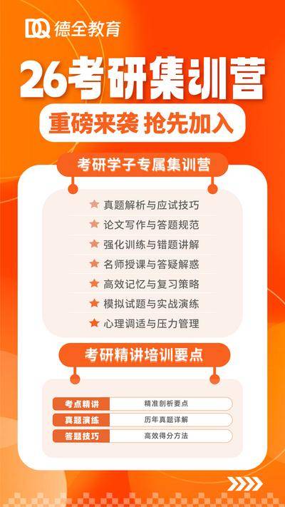 【南门网dcpsd.com】海报 考研 教育 培训 课程 优惠 橙色