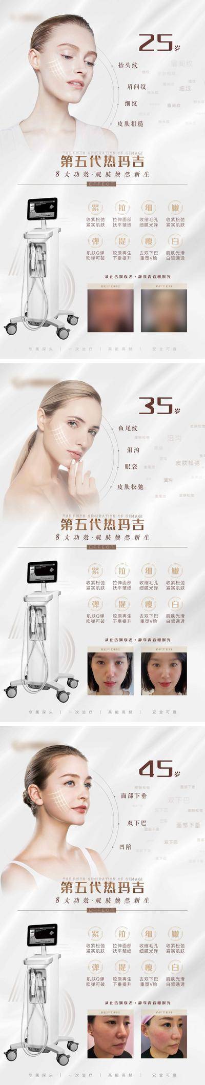 南门网 海报 医美 整形 热玛吉 功效 人物 案例 系列