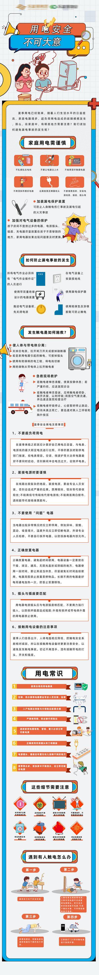【南门网dcpsd.com】专题设计 海报 长图 用电安全 科普 宣传 教育 插画