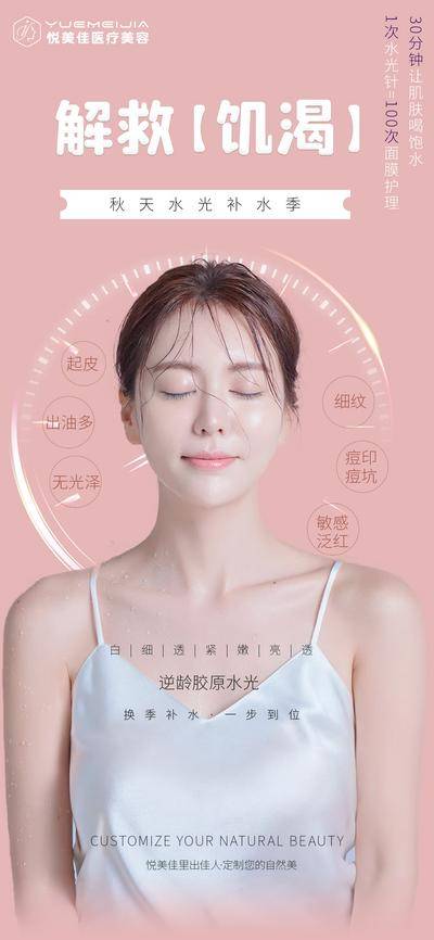 南门网 海报 医美 水光针 补水