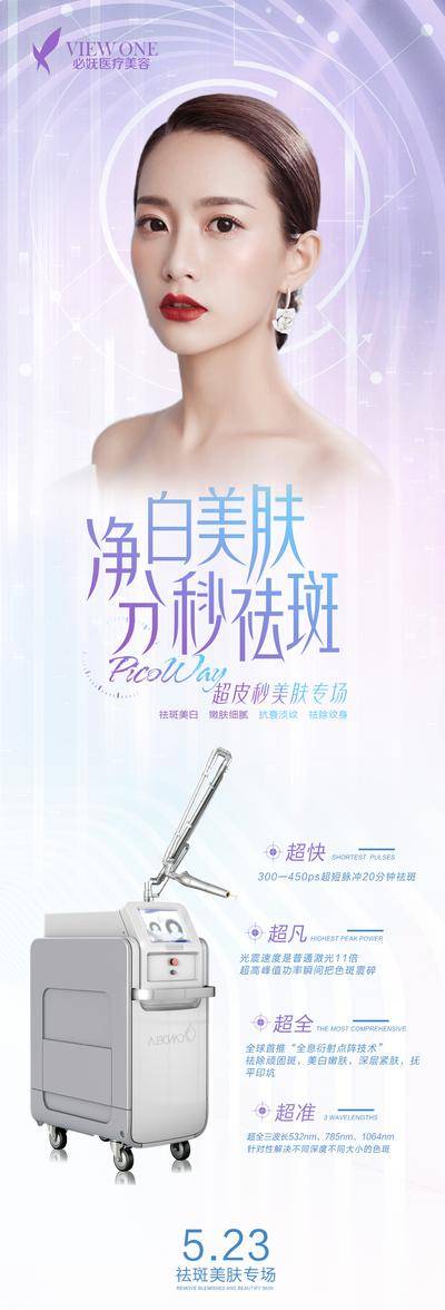 【南门网dcpsd.com】海报 长图 医美 整形 美容 超皮秒 皮肤 