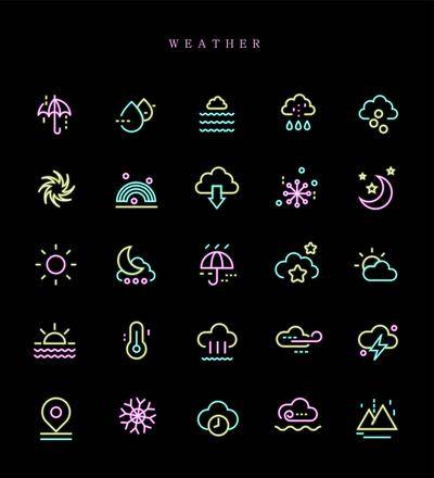 南门网 UI设计 icon 图标 天气 符号 未来 预报  