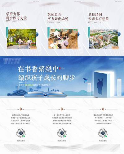【南门网dcpsd.com】海报 长图 三宫格 房地产 价值点 教育 学区 学府