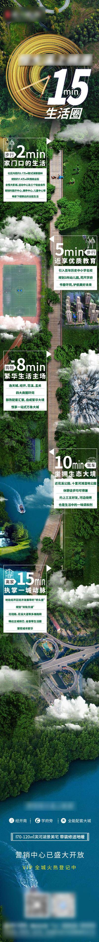 南门网 海报 长图 地产 价值点 24小时 森林 创意 合成