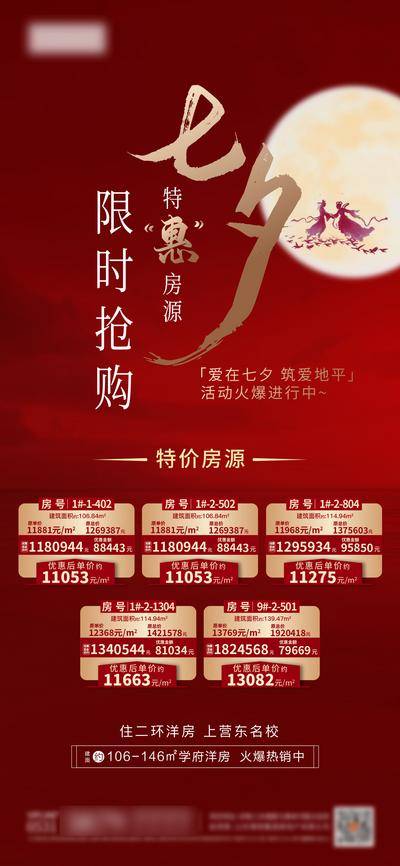 南门网 海报 地产 特价房 房源 七夕