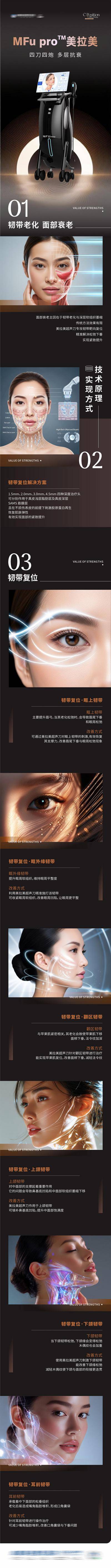 【南门网dcpsd.com】广告 海报 长图 美拉美 医美 高端 美容 仪器 宣传 整形 版式 排版 大气 抗衰 韧带 修复 复位 紧致 提升 全面部
