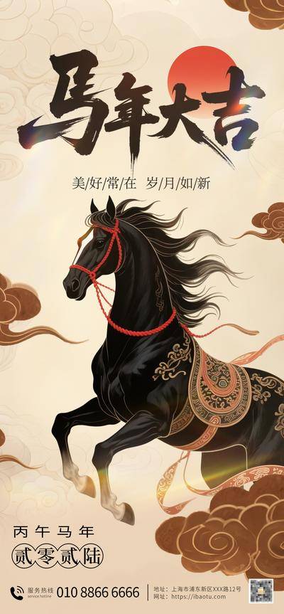 南门网 广告 海报 新年 马年 2026 春节 生肖