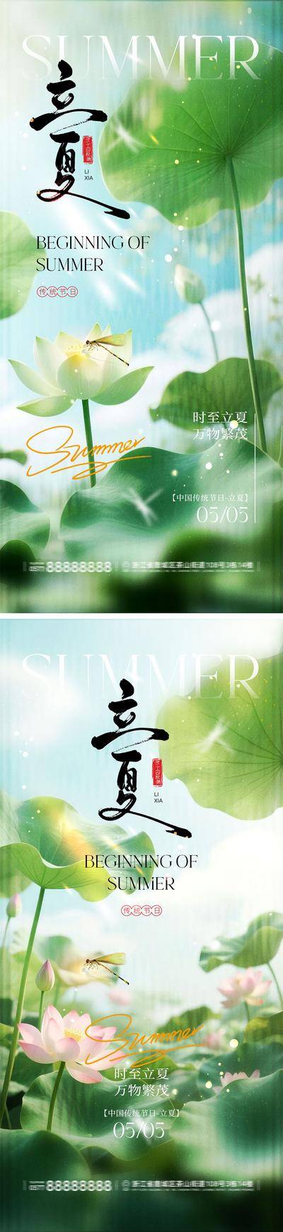 南门网 立夏夏至宣传海报