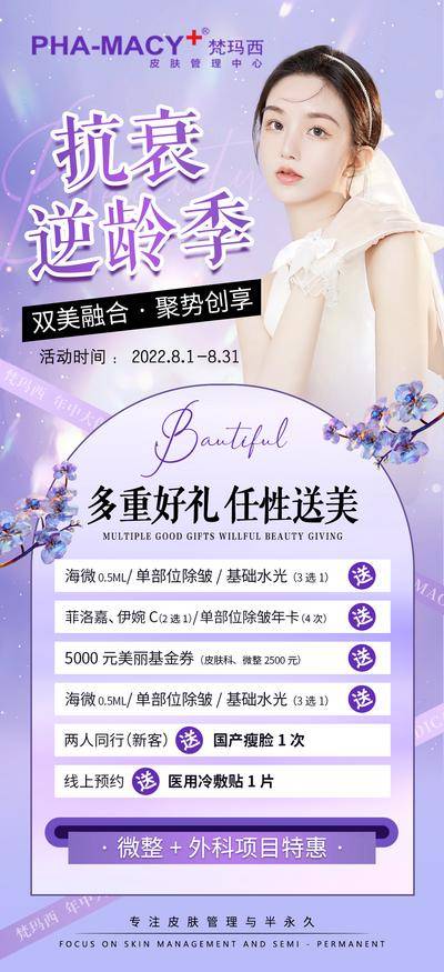 南门网 海报 医美 活动 人物 促销 周年庆 早安 高端
