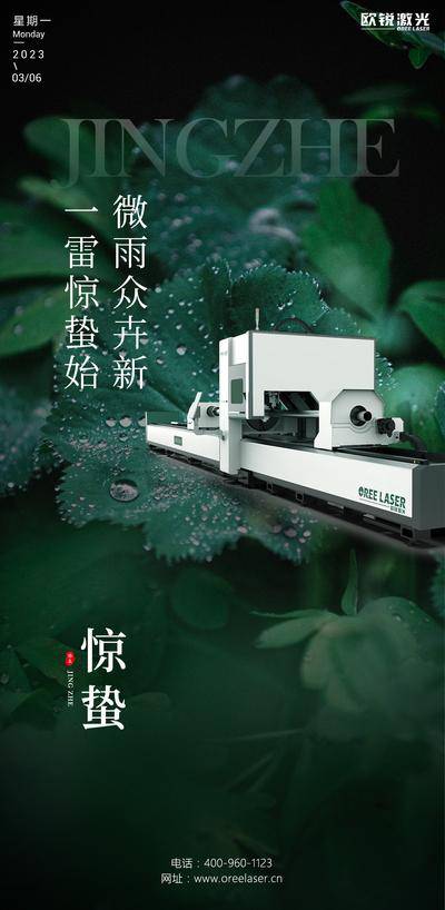 南门网 广告 海报 节气 惊蛰 机械 极光