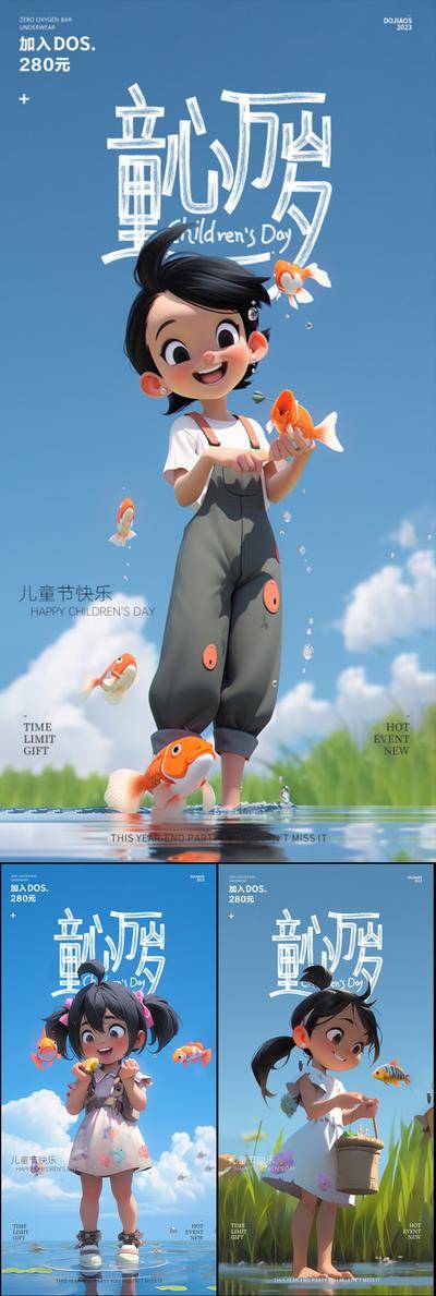 【南门网dcpsd.com】海报 插画 促销 儿童节 卡通 幼儿园 夏令营 61 六一 手绘 扁平化 圈图 童年 学习 学生 清新 童心 微商 美业