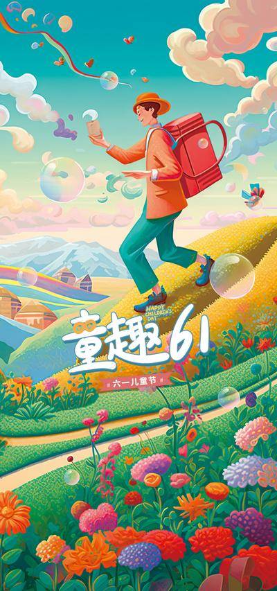 【南门网dcpsd.com】广告 海报 节日 儿童节 61 插画 幻想 童趣
