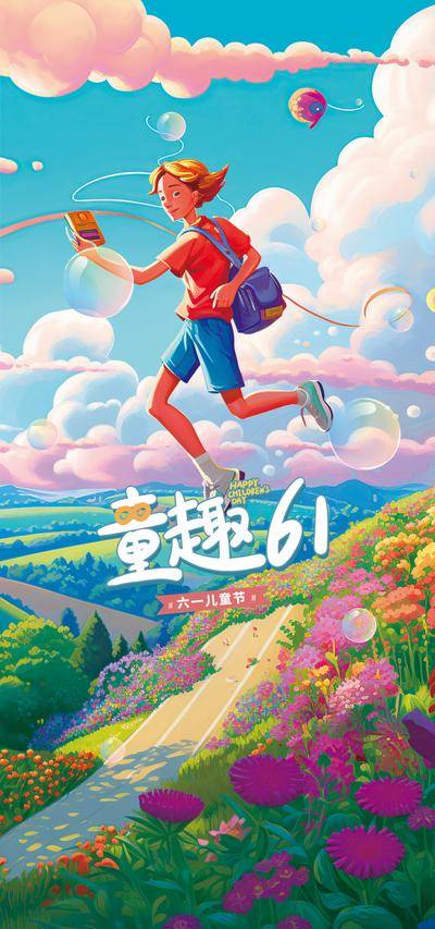 【南门网dcpsd.com】广告 海报 节日 儿童节 61 插画 幻想 童趣