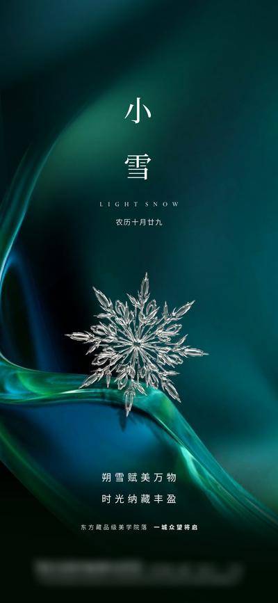 南门网 广告 海报 节气 小雪 质感 房地产 二十四节气 大寒 小寒 大雪 高级