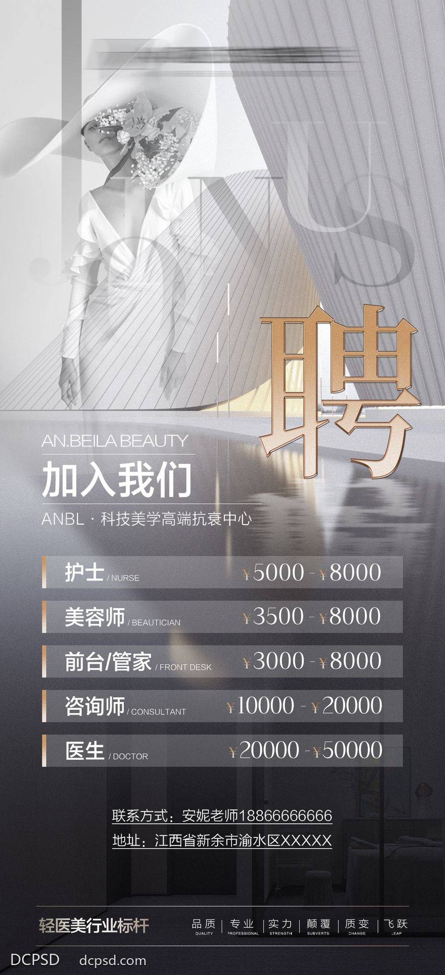 南门网 医美高级招聘海报