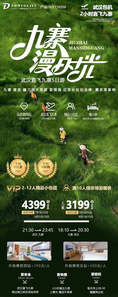 南门网 广告 海报 旅游 九寨 旅行 江西 草地 包机