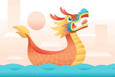 【南门网dcpsd.com】广告 海报 2024 龙 龙舟 卡通 插画
