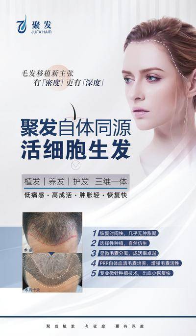 【南门网dcpsd.com】广告 海报 背景板 植发 效果对比 植发仪器 美容 医美 细胞