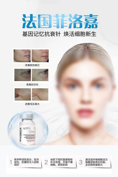 【南门网dcpsd.com】广告 海报 医美 案例 对比 品牌 水珠 抗衰 新生 细胞 肌肤 修复 能力 活力
