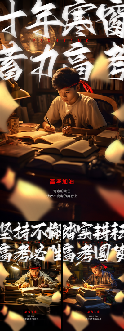 【南门网dcpsd.com】广告 海报 教育 高考 大字报 系列 读书 梦想 台灯 挑灯夜战 复习 中考 学习 努力 奋斗 作业 高中生 考试 系列