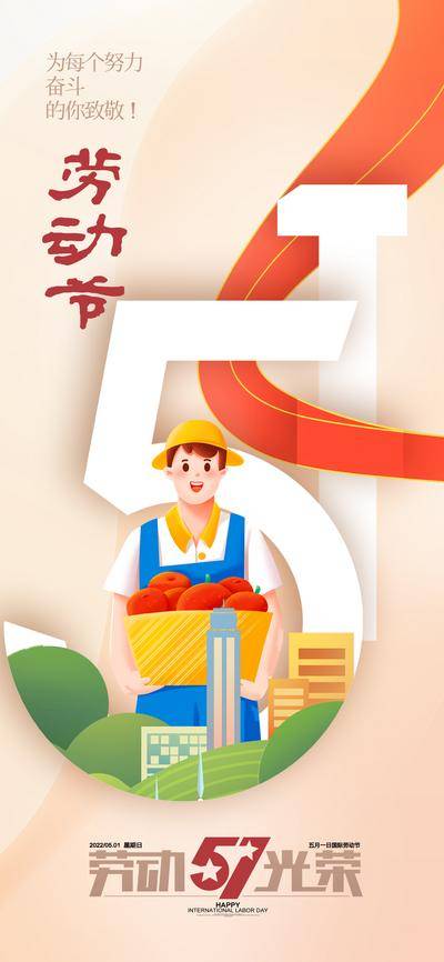 南门网 广告 海报 公历节日 劳动节 致敬 劳动者 职业 医生 外卖员 军人 清洁工 消防员 工人 客服 服务员