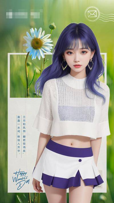 【南门网dcpsd.com】广告 海报 医美 人物 日签 创意三八节 女神节 38热点海报 明信片 春天明信片 女神表白 520