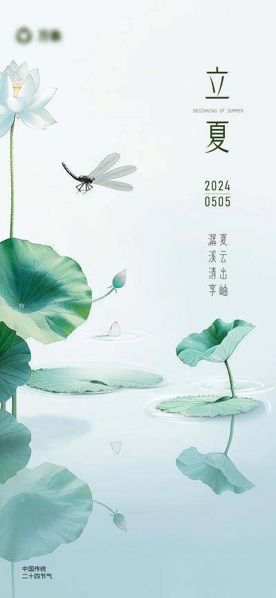 南门网 广告 海报 地产 立夏 二十四节气 夏天 植物