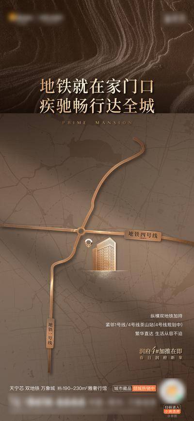 南门网 广告 海报 地产 地铁 交通 配套 价值点 定位 距离 卖点