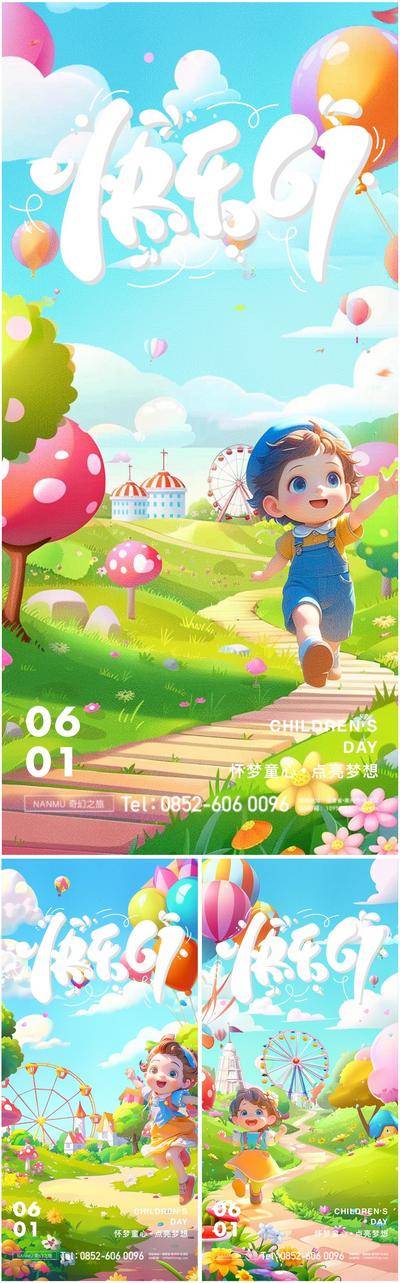 【南门网dcpsd.com】广告 海报 插画 儿童节 地产 旅游 活动 节日 创意 系列 六一 儿童节 61 童趣 房地产 出游 梦幻 卡通 童真 游乐园 活力 快乐 公历节日