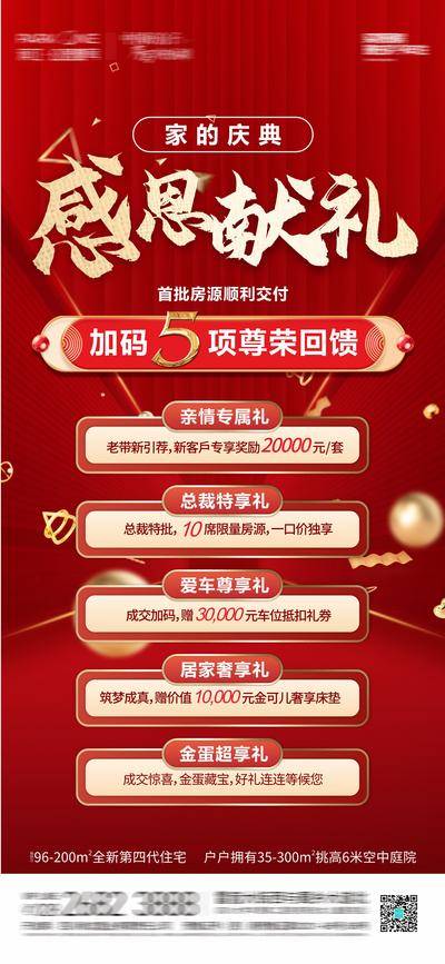 南门网 广告 海报 地产 豪礼 红金 活动 礼品 砸金蛋 成交