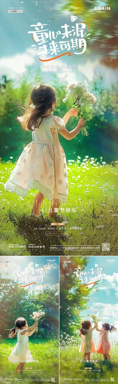 【南门网dcpsd.com】广告 海报 节日 儿童节 房地产 公历节日 六一 61 孩子 童心 童趣 天真 花卉 自然风景 摄影 天空 阳光 简约