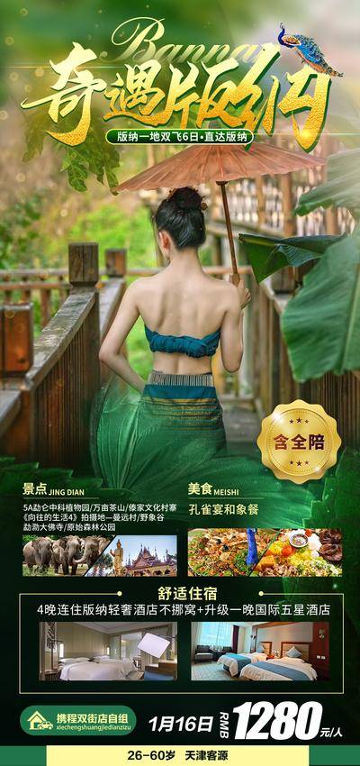 南门网 广告 海报 旅游 云南 旅行 西双版纳 大理 丽江 洱海 长图 专题