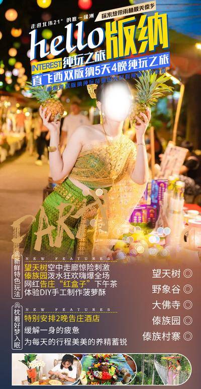 南门网 广告 海报 旅游 云南 旅行 西双版纳 大理 丽江 洱海 长图 专题