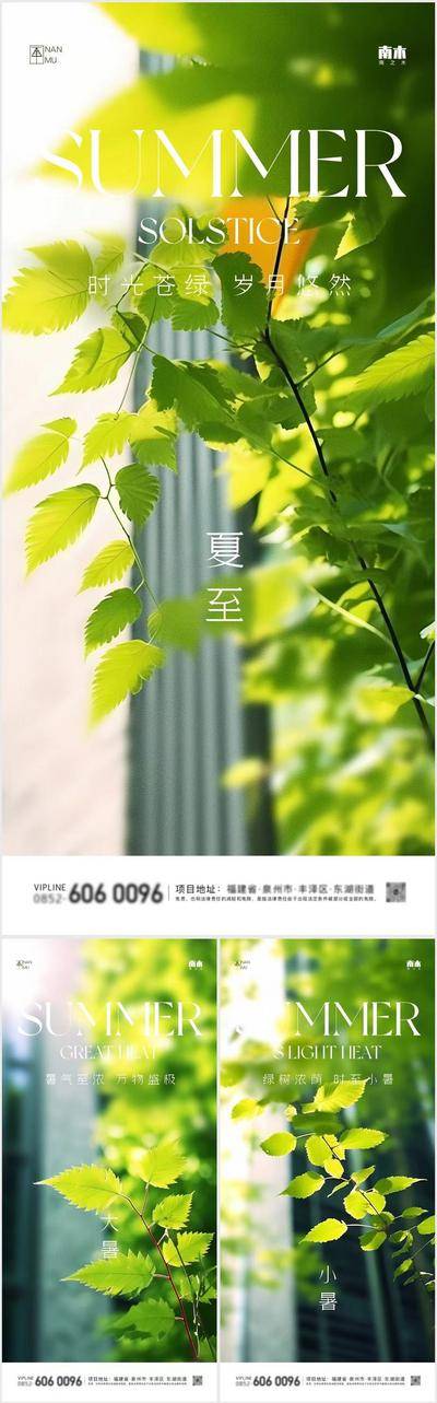南门网 广告 海报 地产 夏至 节气 高端 创意 系列 夏至 风景 24节气 高级 清新 唯美 中国传统节气 小暑 大暑 植物