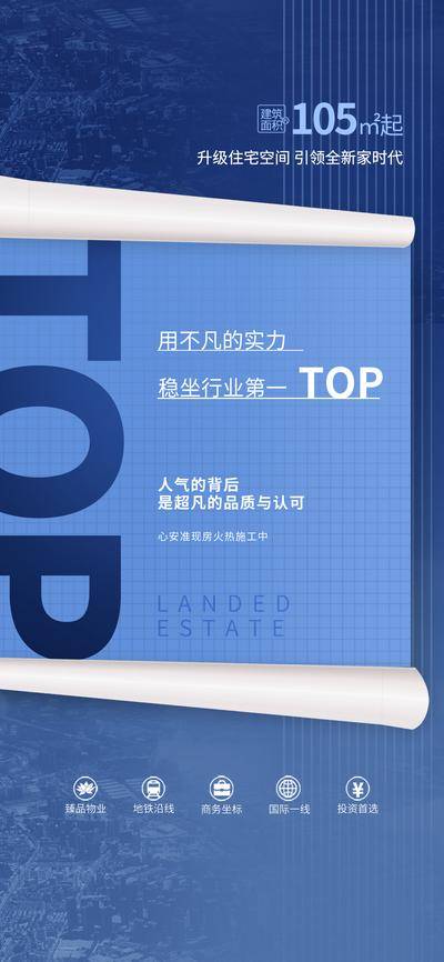 南门网 广告 海报 地产 数字 数据 系列 蓝色 战报 喜报 业绩 到访 TOP